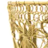 Candelabro de metal tejido dorado de 11.5x9.5cm - Image 3