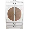 Armario de madera con 4 cajones y puertas diseño vintage de 70x40x135cm - Image 2