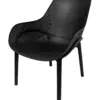 Silla de plástico negra con diseño de puntos de 59x76x82cm - Image 2