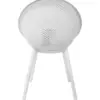 Silla de plástico blanco con respaldo diseño huevo de 59x59x83cm - Image 4