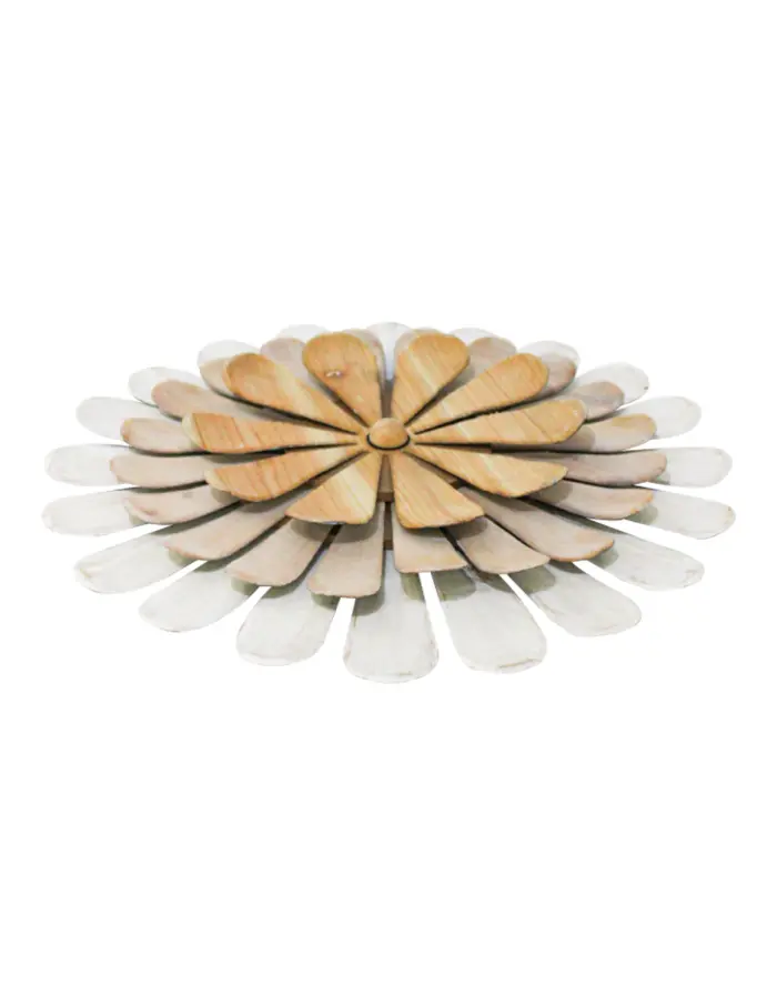 Flor de madera con metal para pared de 51x5x51cm  - Image 2