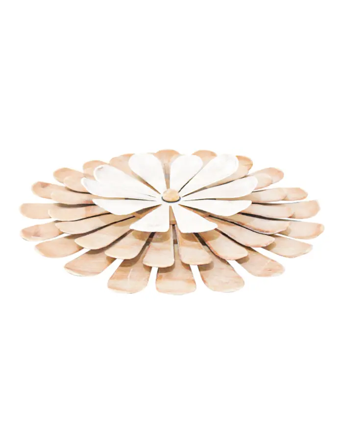 Flor de madera con metal para pared de 51x5x51cm  - Image 2