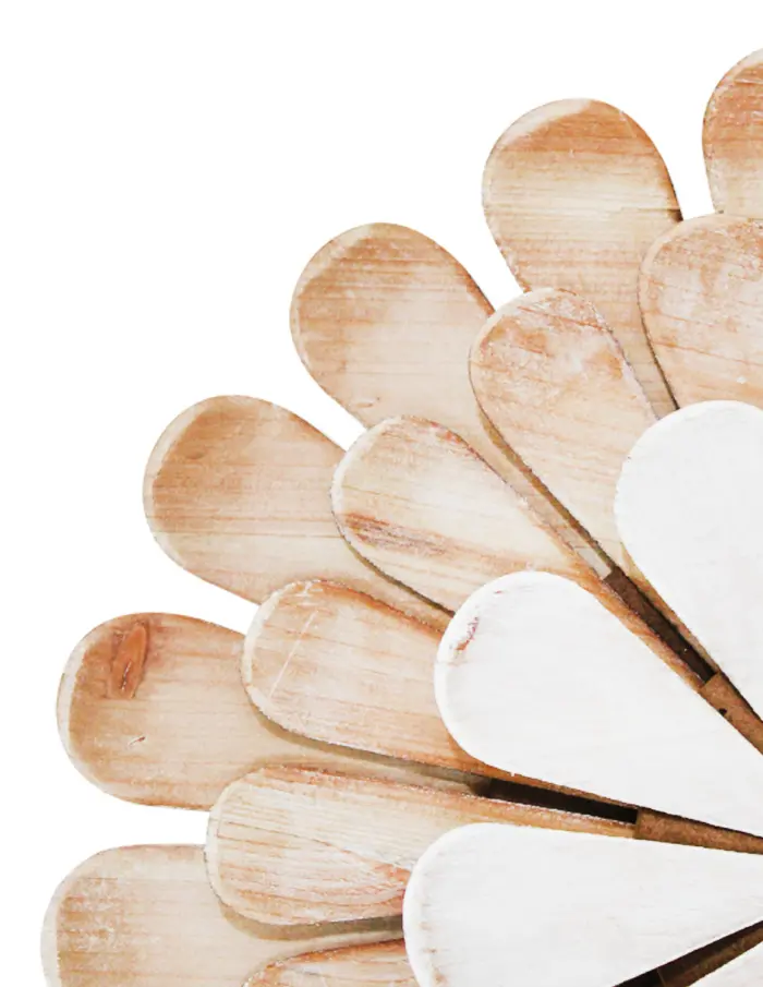 Flor de madera con metal para pared de 51x5x51cm  - Image 3