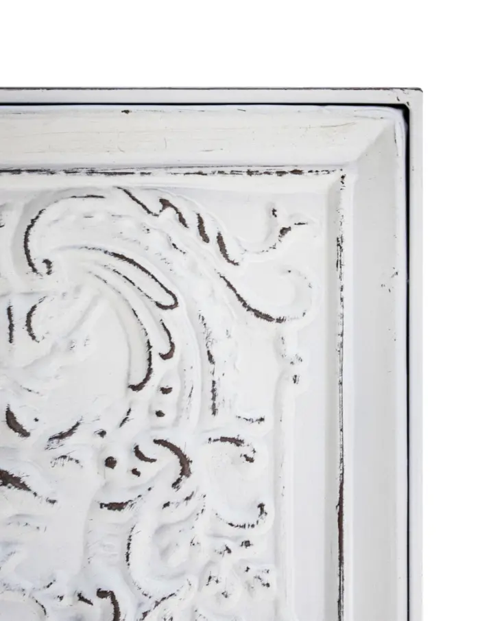 Cuadro metalico diseño grecas blanco de 29x2x91.5cm - Image 2