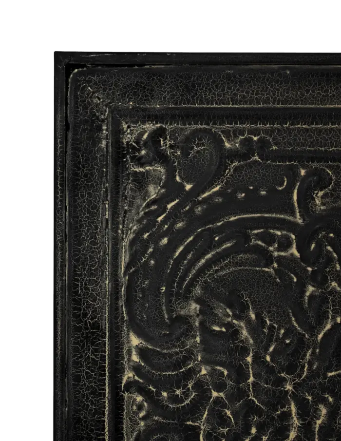 Cuadro metalico diseño grecas negro de 29x2x91.5cm - Image 2