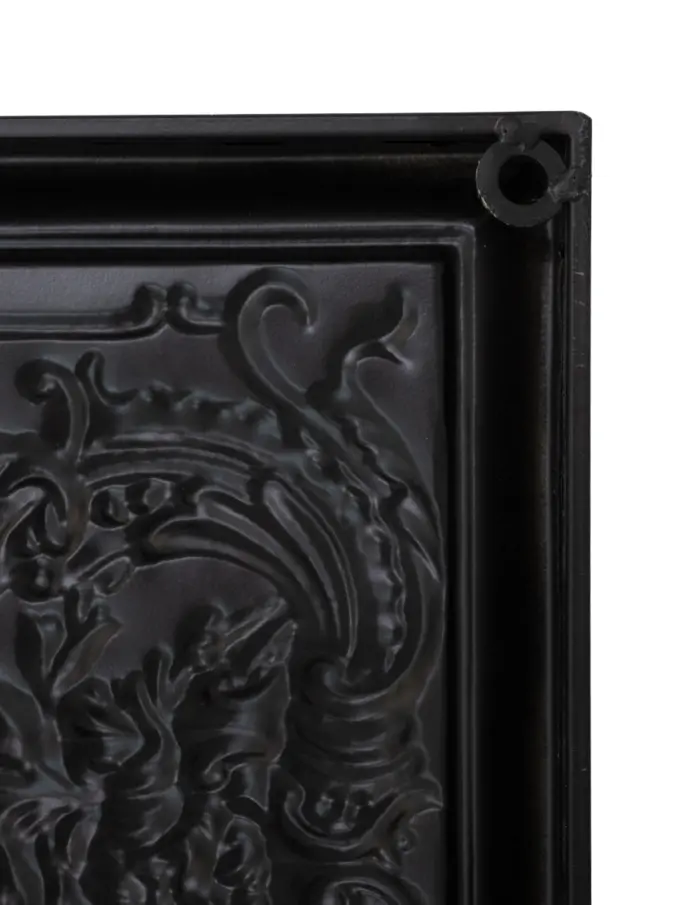 Cuadro metalico diseño grecas negro de 29x2x91.5cm - Image 3