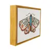 Cuadro de madera diseño mariposa azul con tonos rojos de 26.2x4x20.2cm - Image 2