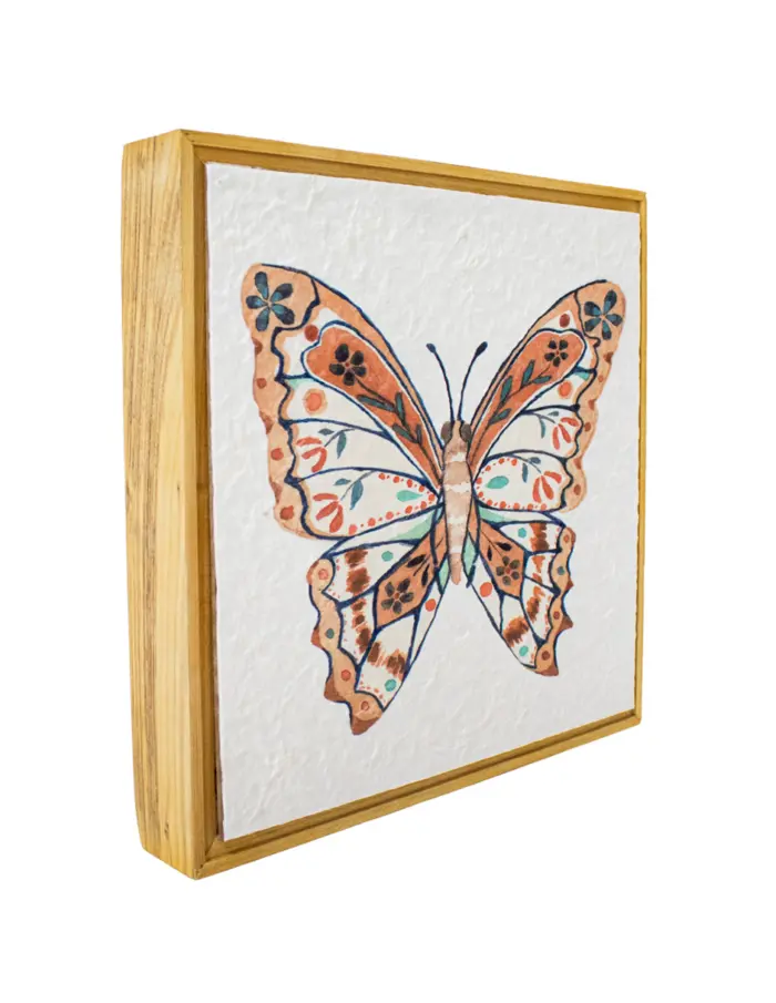 Cuadro de madera diseño mariposa de 26.2x4x26.2cm - Image 2