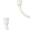 Candelabro de metal para 4 velas blanco con base de madera de 28x11.5x30.5cm - Image 2
