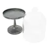Capelo de vidrio con base de metal de 13.5x13.5x12.3x29cm - Image 2