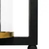 Candelabro de metal con pantalla de cristal de 15.3x15.3x35.7cm - Image 3