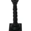 Candelabro de madera negro de 10x10x27cm - Image 2
