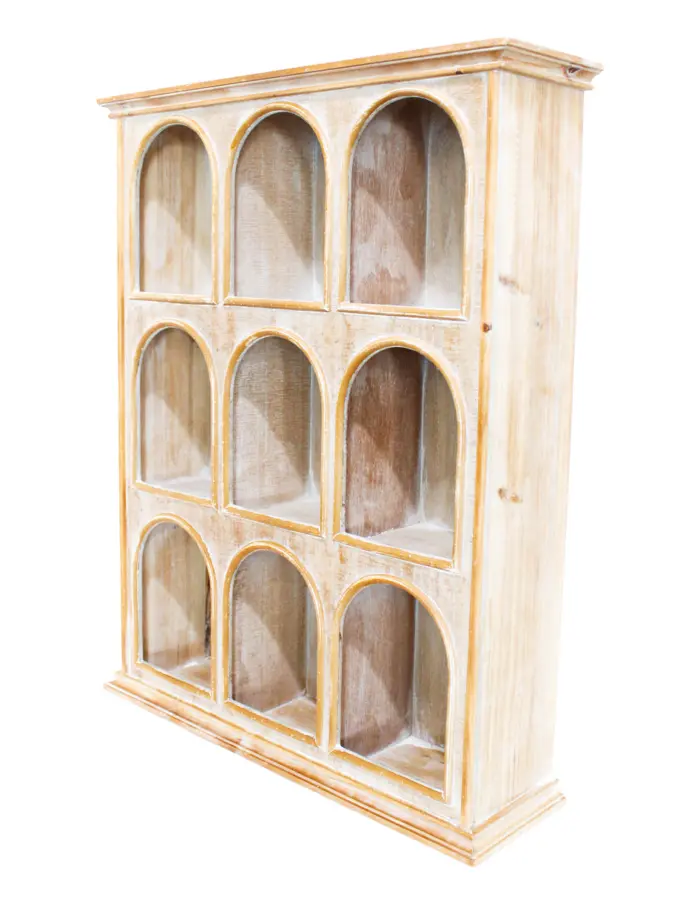 Vitrina de madera con arcos de 60.5x17x77.5cm - Image 2