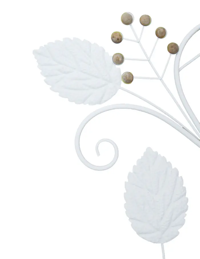 Flor de metal blanca de 42.5x3.5x90cm - Image 2