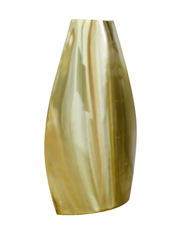 Florero de acero inoxidable dorado mate de 37x10x42cm - Image 2