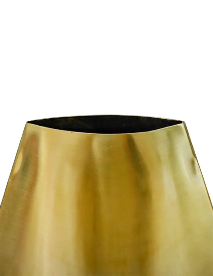Florero de acero inoxidable dorado mate de 37x10x42cm - Image 4
