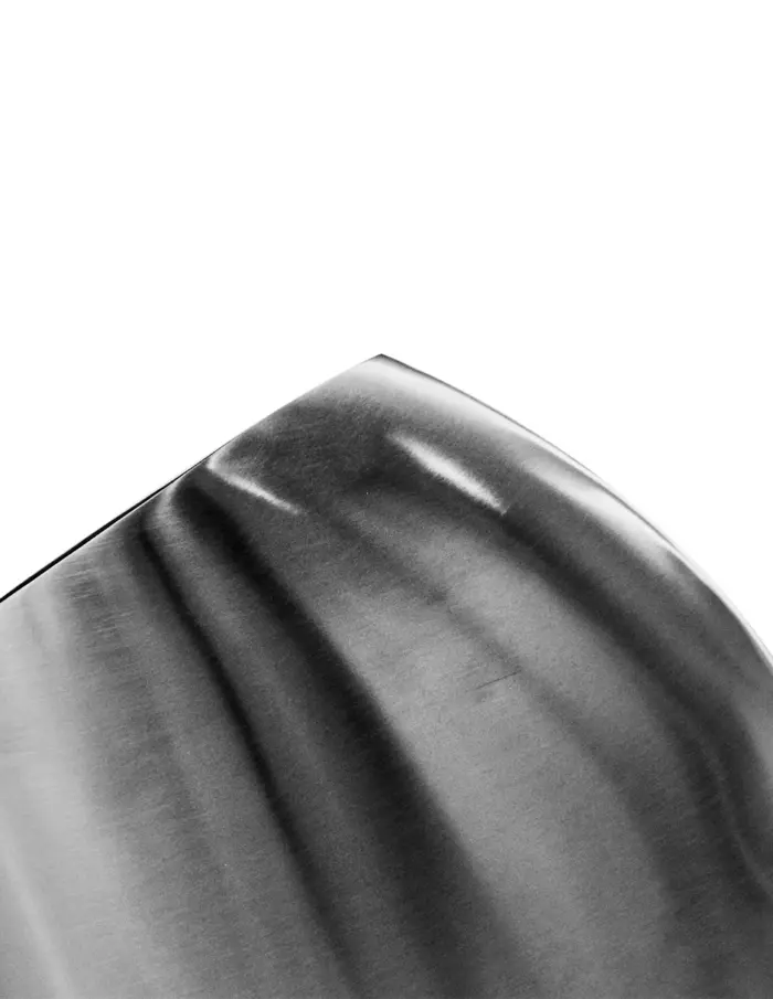 Florero de acero inoxidable plateado mate de 26x7x26.5 - Image 3