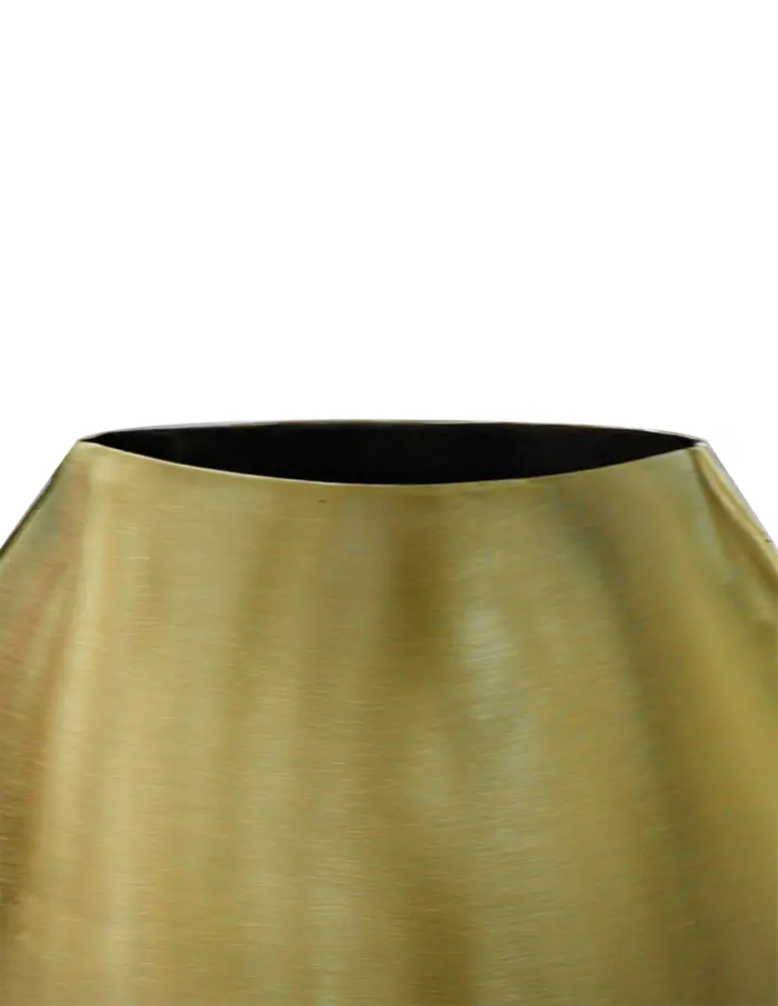 Florero de acero inoxidable dorado mate de 24x10x42cm - Image 4