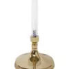 Candelabro de metal dorado con cilindro de vidrio de 11.5x11.5x51cm - Image 4