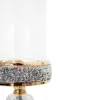 Candelabro de metal dorado con cilindro de vidrio de 11.5x11.5x51cm - Image 5