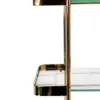 Base de metal dorado de 3 niveles con vidrio de 29x18x38cm - Image 3