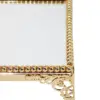 Charola de metal dorado con vidrio de 34x22x6cm - Image 3