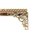 Charola de metal dorado con vidrio de 34x22x6cm - Image 4