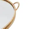 Charola de metal dorado con espejo y agarraderas de 25x20x4cm - Image 3