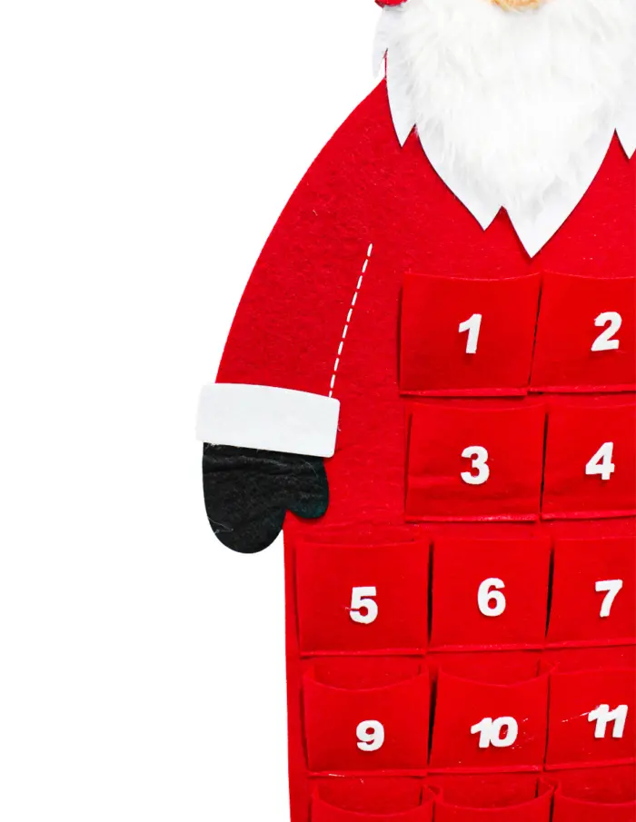 Calendario de Papá Noel de fieltro de 39x95cm - Image 2