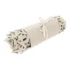 Camino de mesa de fieltro beige con orilla de estrellas doradas de 119x30cm - Image 2