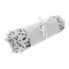 Camino de mesa de fieltro gris con orilla de estrellas platedas de 119x30cm - Image 2