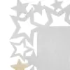Camino de mesa de fieltro gris con orilla de estrellas platedas de 119x30cm - Image 3