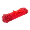 Camino de mesa de fieltro rojo con orilla de copos de nieve de 119x30cm - Image 2