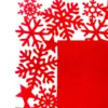 Camino de mesa de fieltro rojo con orilla de copos de nieve de 119x30cm - Image 3