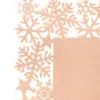 Camino de mesa de fieltro beige con orilla de copos de nieve de 119x30cm - Image 3