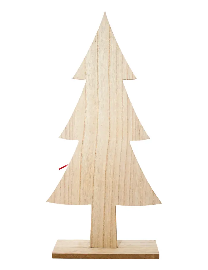 Árbol de madera con peluche blanco y base de 20x41.5x5cm - Image 3