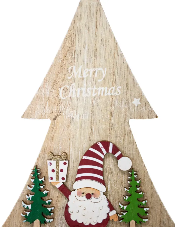 Árbol de madera con peluche blanco y base de 20x41.5x5cm - Image 4