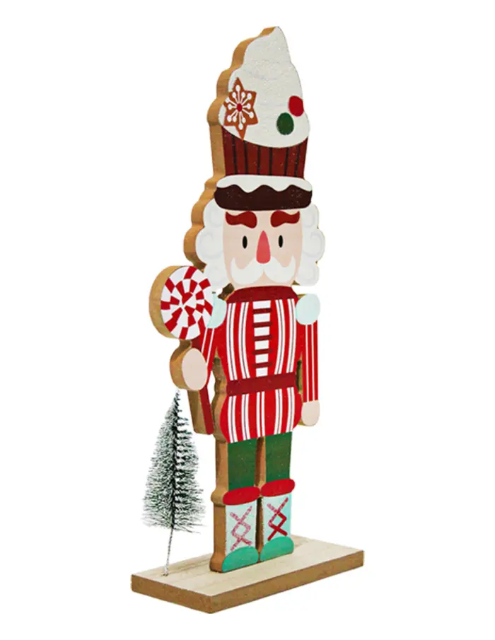 Soldado de madera con paleta en mano de 16x38.5x6cm - Image 2