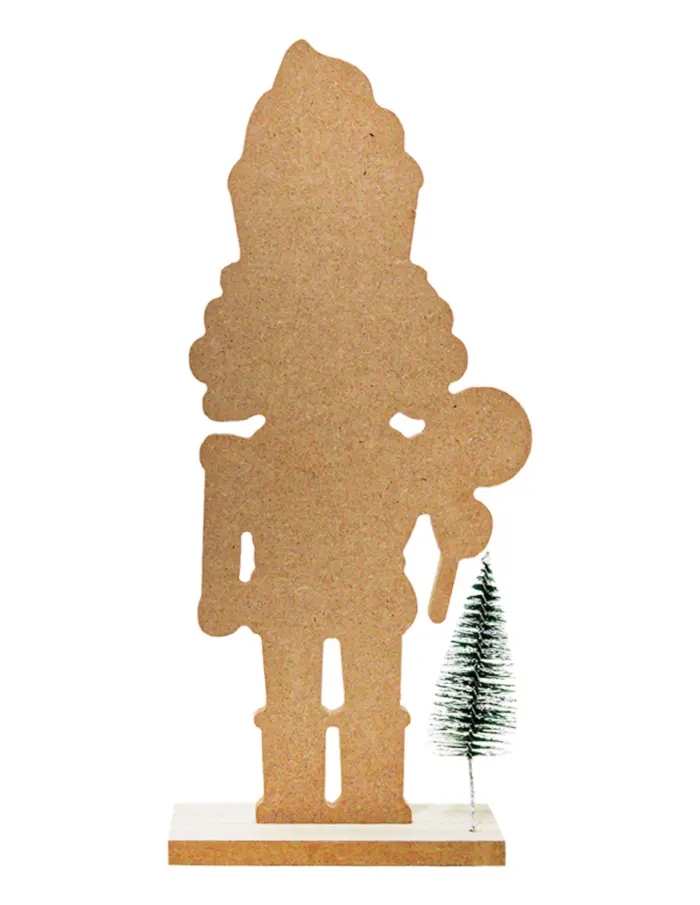 Soldado de madera con paleta en mano de 16x38.5x6cm - Image 3