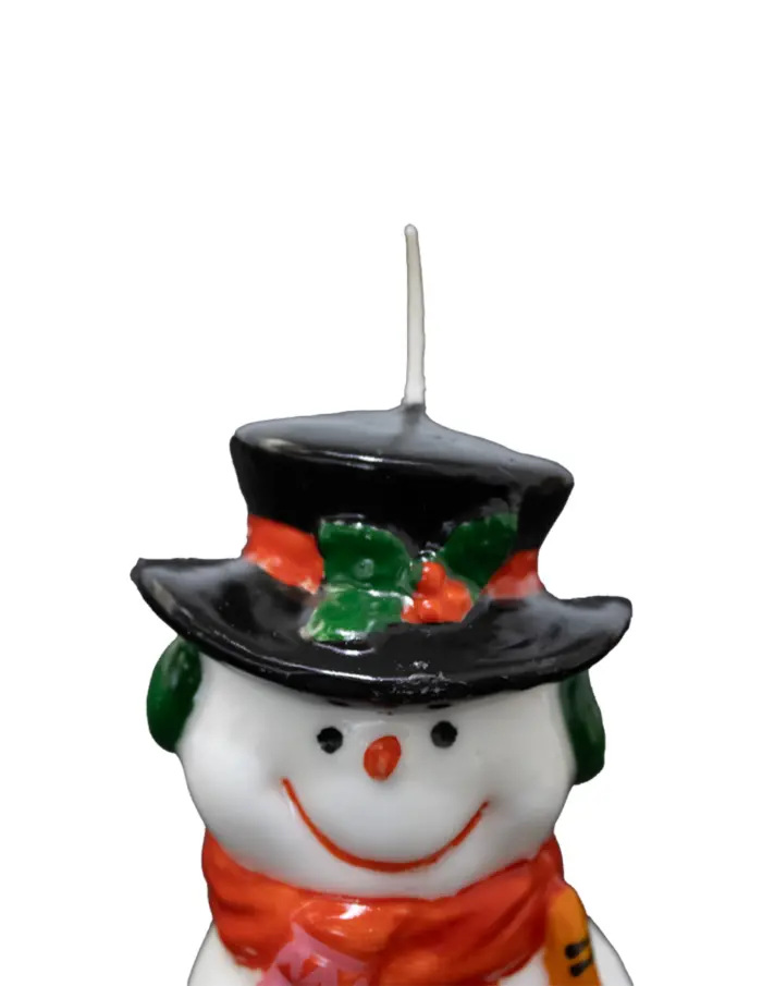 Vela diseño muñeco de nieve de 9.5x14cm - Image 4