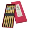 Juego de 5 pares de palillos para comida china diseño marmol - Image 2