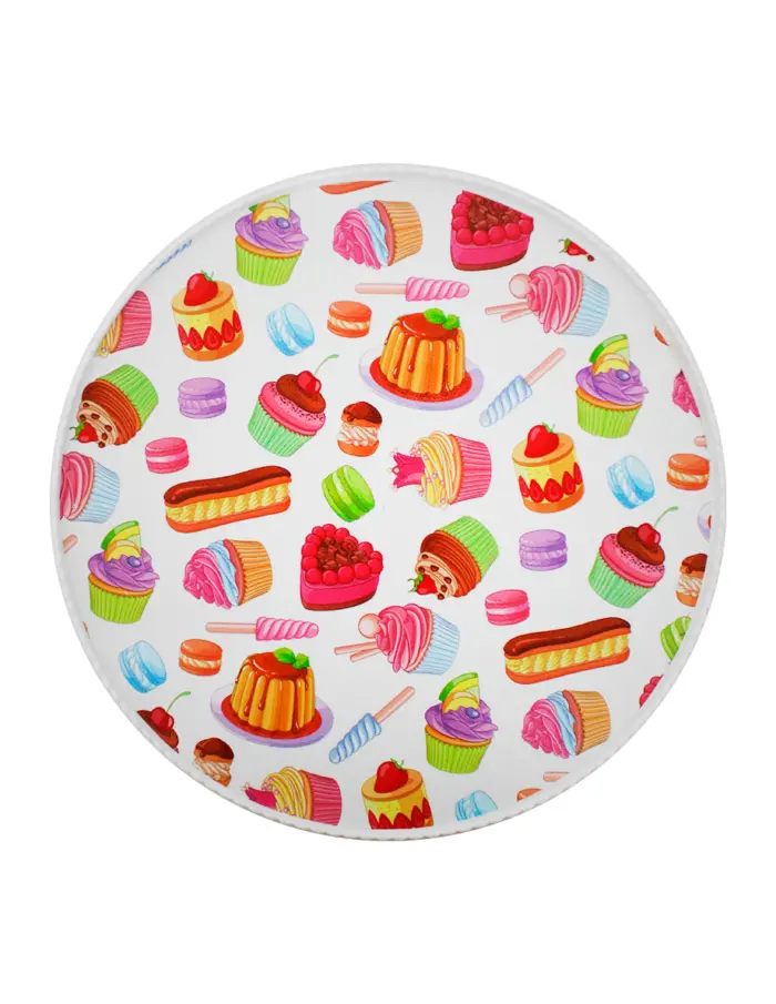 Pastelero blanco en base estampada con tapa de 33x38cm - Image 3