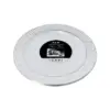 Juego de 5 platos blancos con orilla plateada de plastico de 23cm - Image 2