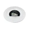 Juego de 3 platos blancos con orilla plateada de plastico de 25.4cm - Image 2