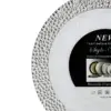 Juego de 3 platos blancos con orilla plateada de plastico de 25.4cm - Image 3