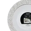 Juego de 6 bowl blancos con orilla plateada de plastico de 18cm - Image 3