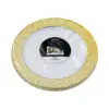 Juego de 6 platos blancos con orilla dorada de plastico de 18cm - Image 2