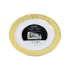 Juego de 3 platos blancos con orilla dorada de plastico de 25.4cm - Image 2