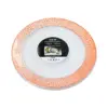 Juego de 6 platos blancos con orilla cobre de plastico de 18cm - Image 2