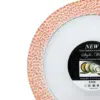 Juego de 6 platos blancos con orilla cobre de plastico de 18cm - Image 3